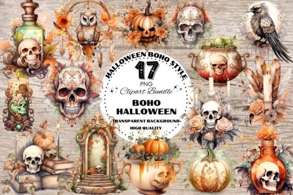 Download Boho Style Halloween Elements - Style Collection