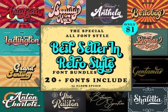 Download Retro Style Font Bundle - Style Collection