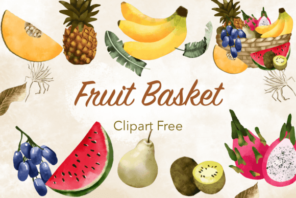 Download Fruit Basket Clipart Free - Premium Bundle