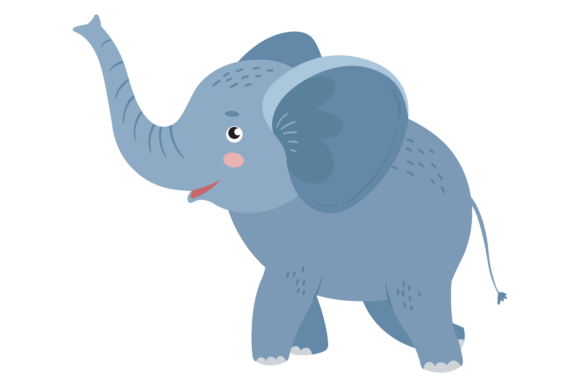 Download Cute Elephant in Scandinavian Style. Fun - Style Collection