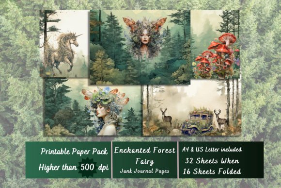 Download Enchanted Forest Fairy Digital Papers - Enchanted forest Collection